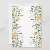 Hallo Baby Bloemenuitnodiging Baby shower Kaart (Achterkant)