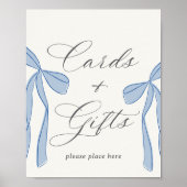 Hallo Baby Blue Parijs Eiffeltoren Kaarten & Cadea Poster (Voorkant)