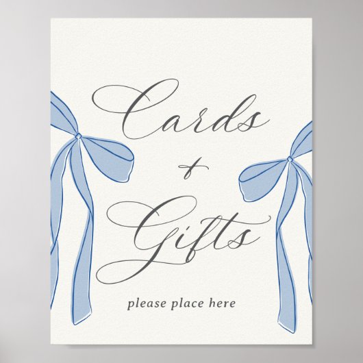 Hallo Baby Blue Parijs Eiffeltoren Kaarten & Cadea Poster (Voorkant)