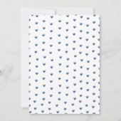 hallo Baby Blue Wildflower Botanisch Baby shower Kaart (Achterkant)