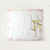 Hallo Baby Boho Baby Meisje Douche Achtergrond Wandkleed (Voorkant (horizontaal))