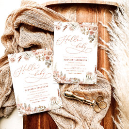 Hallo Baby Boho Herfst Genderneutraal Baby shower Kaart