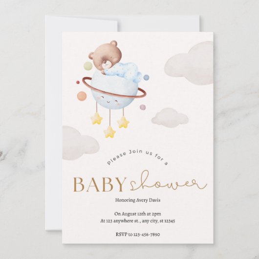 Hallo Baby | Boho Kleren Meisje Budget Baby Shower Kaart (Voorkant)