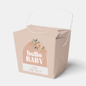 Hallo Baby, Boho Modern Baby shower Bedankdoosjes (Voorkant Zijde)