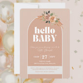 Hallo Baby, Boho Modern Baby shower Kaart