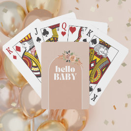 Hallo Baby, Boho Modern Baby shower Pokerkaarten
