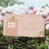 Hallo Baby, Boho Modern Baby shower Spandoek