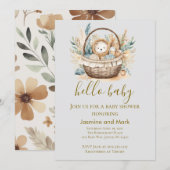 Hallo Baby Boho Neutrale Beer Mand Kaart (Voorkant / Achterkant)
