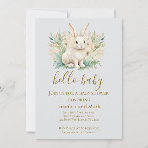 Hallo Baby Boho Neutrale Konijn Kaart