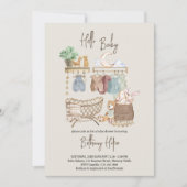 hallo Baby Boho Nursery Neutraal Baby shower Kaart (Voorkant)