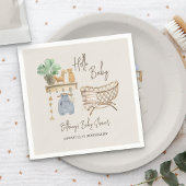 hallo Baby Boho Nursery Neutraal Baby shower Servet