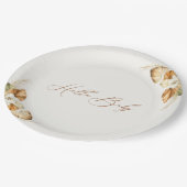 Hallo Baby Boho Pampas Grass Geslacht Neutraal Papieren Bordje (Gekanteld)