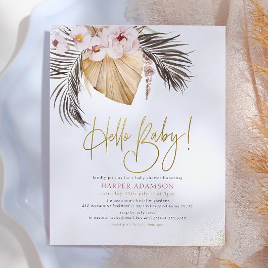 Hallo Baby | Boho Pampasgras & Gedroogde Palm Budg