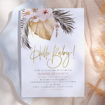 Hallo Baby | Boho Pampasgras & Tropische Palm