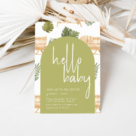 Hallo Baby Boho Safari Baby shower Party Uitnodige Kaart