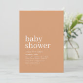 Hallo Baby Boho Style Baby shower Uitnodiging (Staand voorkant)