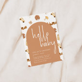 Hallo Baby Boho Style Baby shower Uitnodiging