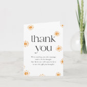 Hallo Baby | Boho Sunshine Baby shower Bedankkaart (Voorkant)