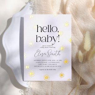 Hallo Baby Boho Sunshine Baby Shower Folie Uitnodiging