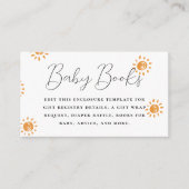 Hallo Baby | Boho Sunshine Baby shower Informatiekaartje (Voorkant)