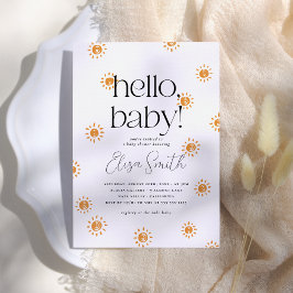 Hallo Baby | Boho Sunshine Baby shower Kaart
