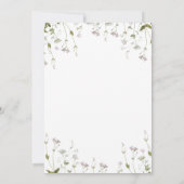 Hallo Baby Boho Wildflower Bloemen Baby shower Kaart (Achterkant)