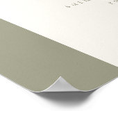 HALLO BABY | Botanische Boho Sage Welkom Poster (Hoek)