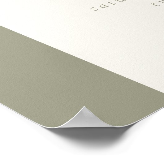 HALLO BABY | Botanische Boho Sage Welkom Poster (Hoek)