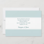 hallo Baby Boy Foto Blauw en Witte Geboorteplaats Aankondiging (Achterkant)