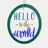 Hallo Baby Boy Name beroemd gemaakt door World Gre Keramisch Ornament (Links)