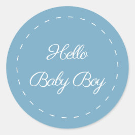 hallo Baby Boy Ronde Sticker