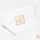 Hallo Baby Budget Herfst Boho Kleding Baby shower Vierkante Sticker (Envelop)