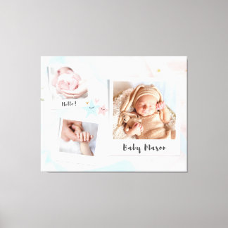 Hallo baby canvas afdruk