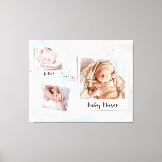 Hallo baby canvas afdruk (Voorkant)