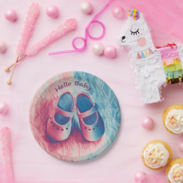 hallo Baby - charmant Papieren Bordje