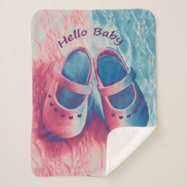 Hallo Baby - charmant pastel Sherpa Deken