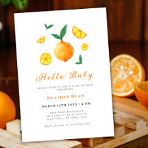 Hallo Baby Citrus Oranje Boerderij Baby shower