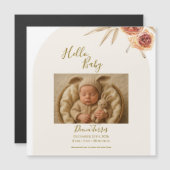 Hallo Baby Crème Pastel Gedroogde Bloemen (Voorkant / Achterkant)