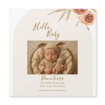 Hallo Baby Crème Pastel Gedroogde Bloemen