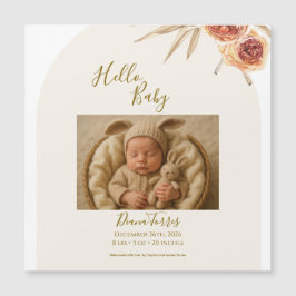 Hallo Baby Crème Pastel Gedroogde Bloemen