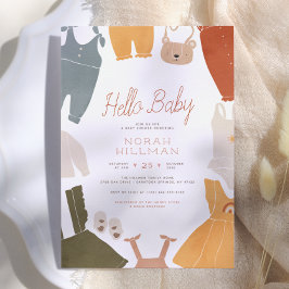 Hallo Baby | Cute Boho Kleren Meisje Baby Shower Kaart