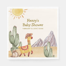Hallo Baby Desert Cactus Llama Cowboy Baby shower