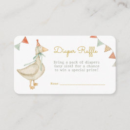 Hallo Baby Duck Speelgoed Baby shower Luier Raffle Informatiekaartje
