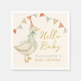 Hallo Baby Duck Speelgoed Baby shower Servet