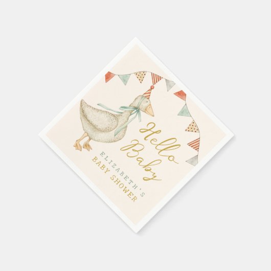 Hallo Baby Duck Speelgoed Baby shower Servet (Hoek)