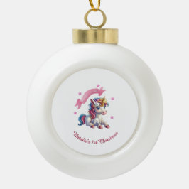 Hallo Baby Eenhoorn Keramische Bal Ornament