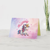 Hallo Baby Eenhoorn Ontwerp Kaart (Voorkant)