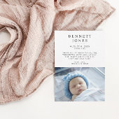 Hallo Baby Eenvoudig script Foto Geboorte Aankondiging