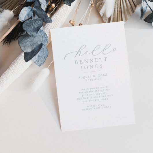 Hallo Baby Eenvoudig Script Fotocollage Geboorte Aankondiging