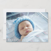 Hallo Baby Eenvoudige Script Foto Geboorte Aankond Aankondiging (Voorkant)